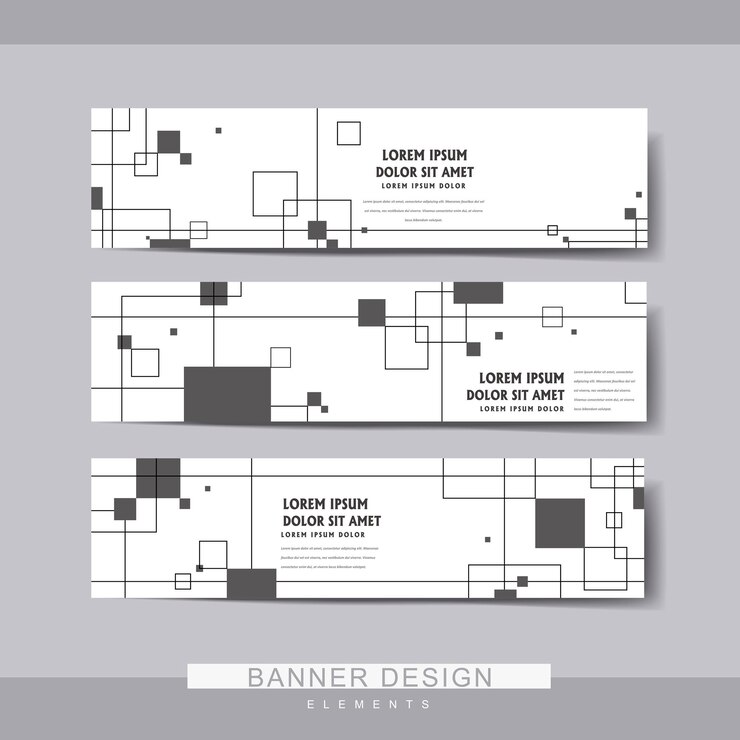 Vector diseño de conjunto de plantillas de banner creativo