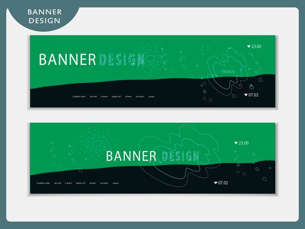 Diseño de conjunto de plantillas de banner de moda