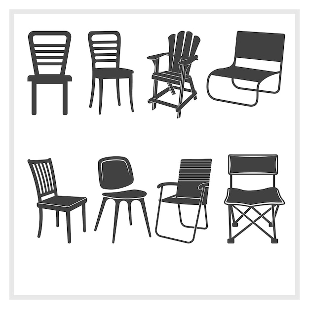 El diseño del conjunto de siluetas de Clipart Vector Clipart