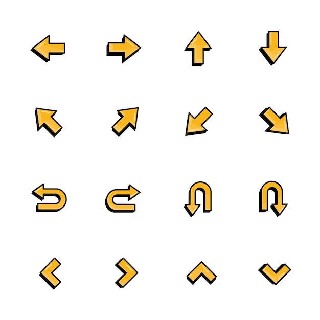 Vector diseño de conjunto de vectores de direcciones