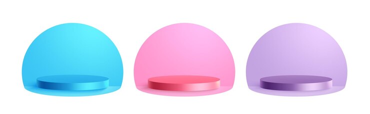 Vector diseño de conjunto de vectores de podio elemento colorido de podio para maquetas de verano y presentación de productos