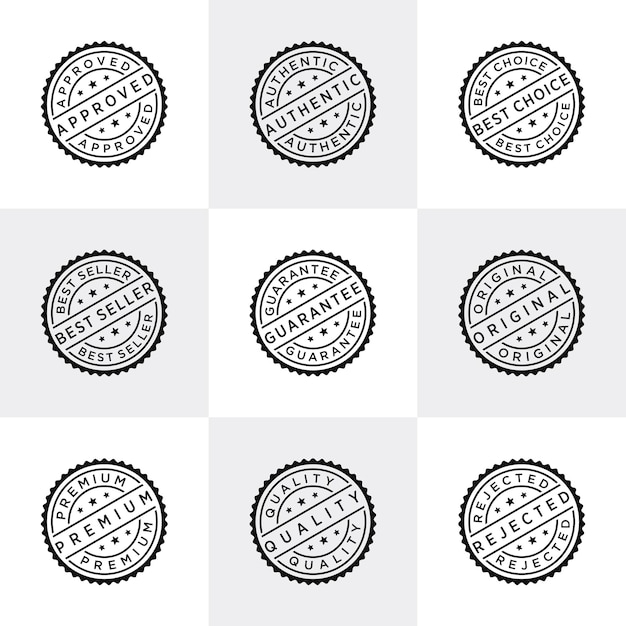 Diseño de conjunto de vectores de sello