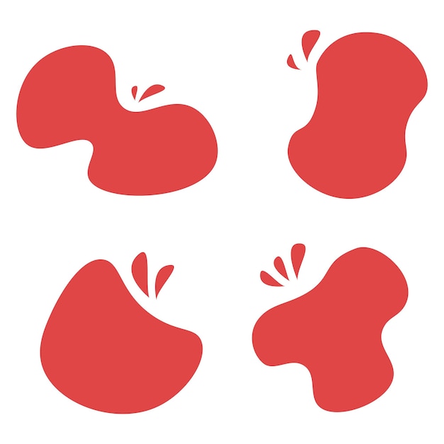 Diseño de conjuntos de elementos de formas abstractas líquidas Vector
