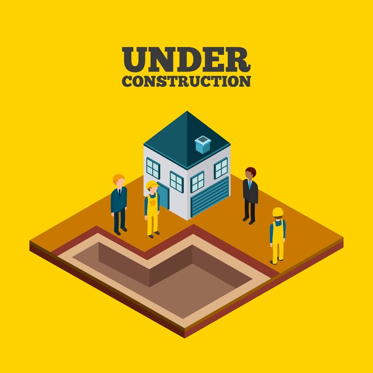Vector bajo diseño de construcción