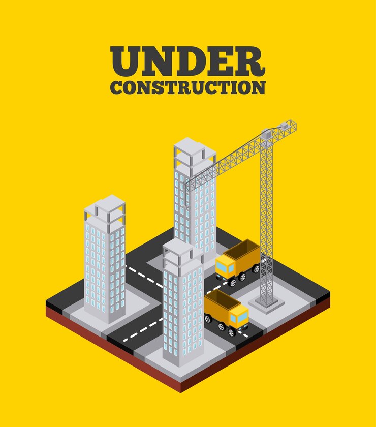 Vector bajo diseño de construcción