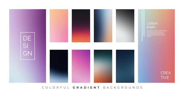 Diseño contemporáneo de la interfaz de usuario con fondo de gradiente de color suave