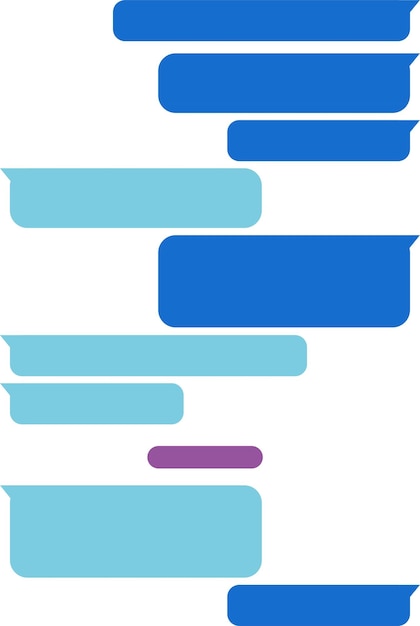 Diseño de conversación de burbuja de chat para aplicaciones móviles