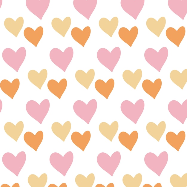 Diseño de corazón sin costuras dibujado a mano