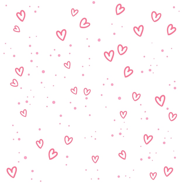 diseño de corazón lindo para el patrón del día de San Valentín