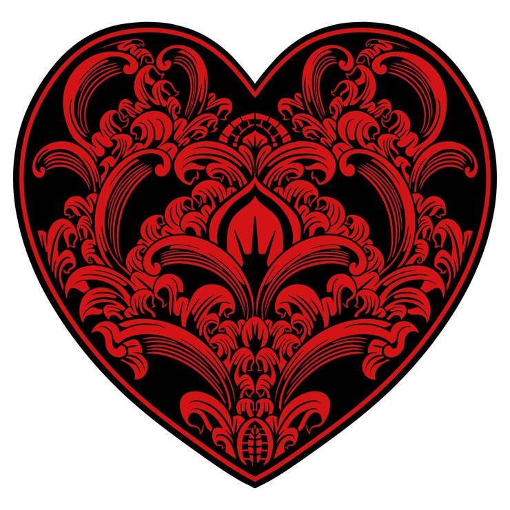 Vector diseño de corazón rojo elegante y elegante ilustración de stock