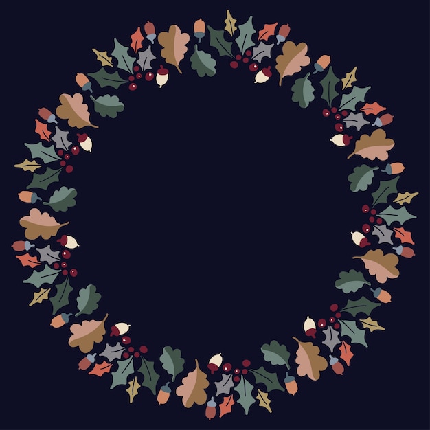 Diseño de corona de Navidad.