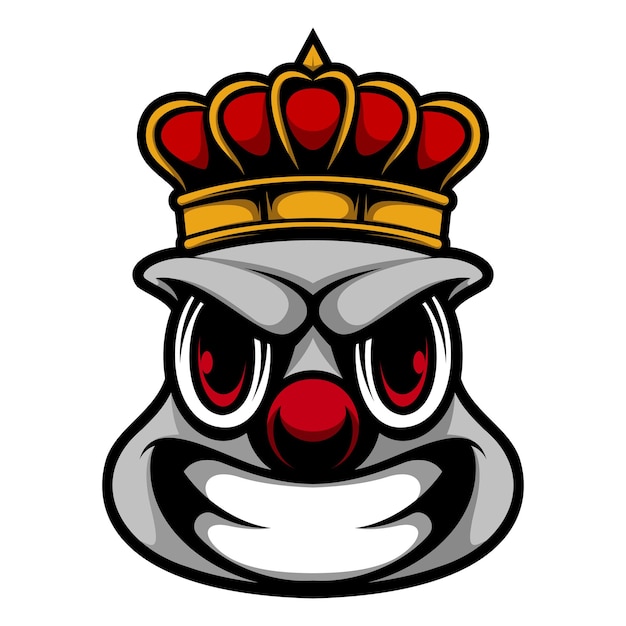 Vector diseño de la corona del payaso