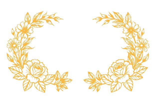 El diseño de las coronas es un símbolo de belleza y las palabras "flores"