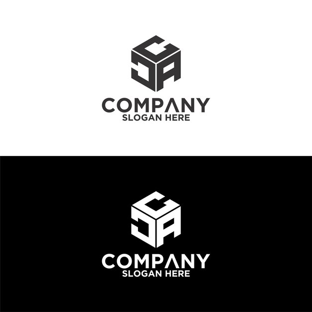 Diseño corporativo abstracto del logotipo de la letra del hexágono