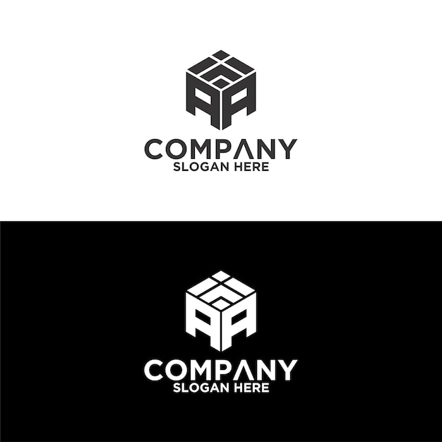 Diseño corporativo abstracto del logotipo de la letra del hexágono