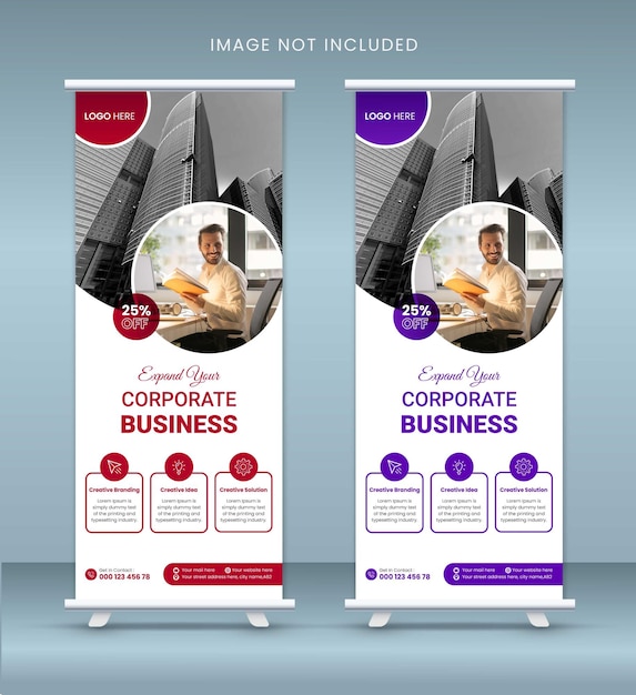 Diseño corporativo de banner roll up