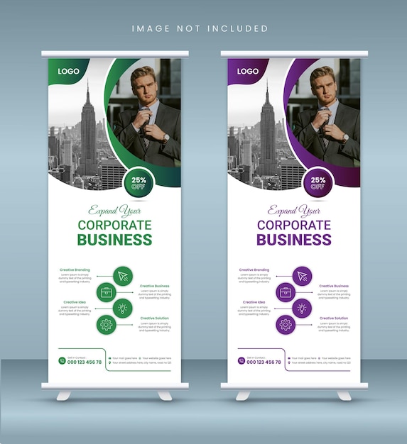 Diseño corporativo de banner roll up