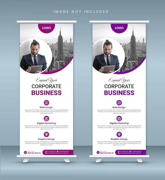 Diseño corporativo de banner roll up