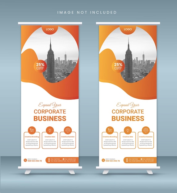 Diseño corporativo de banner roll up