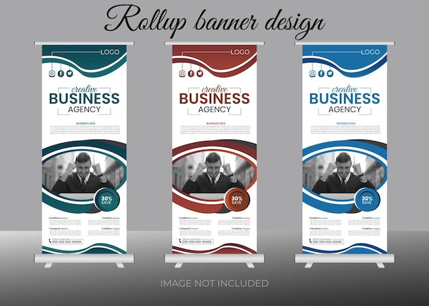 Diseño corporativo de banner roll up