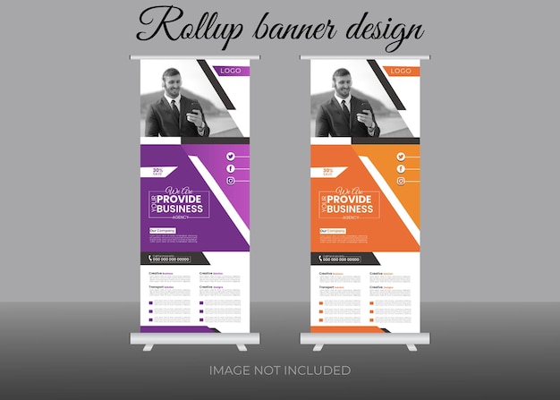 Diseño corporativo de banner roll up