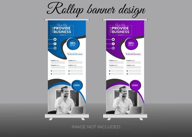 Diseño corporativo de banner roll up