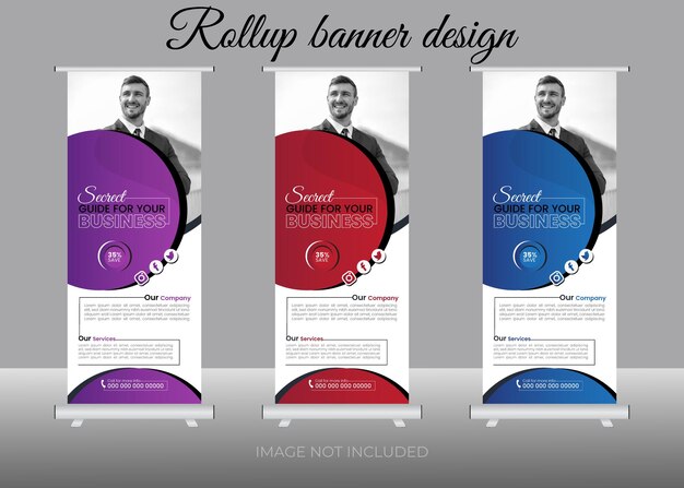 Diseño corporativo de banner roll up