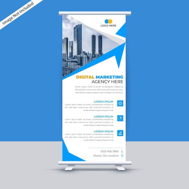 Diseño corporativo de banner roll up