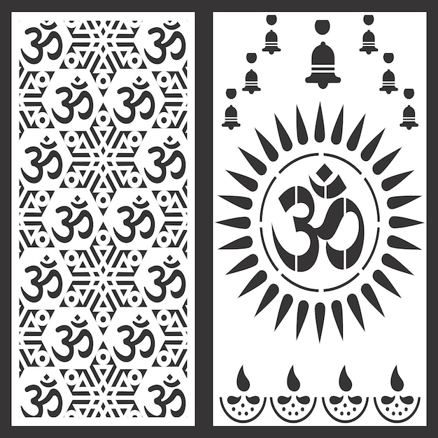 Diseño de corte por láser para mandir o temple