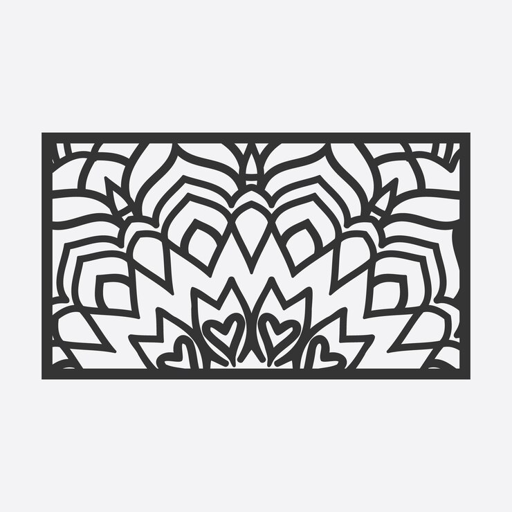 Vector diseño de corte por láser de paneles de pared arte de pared decoración de pared vector