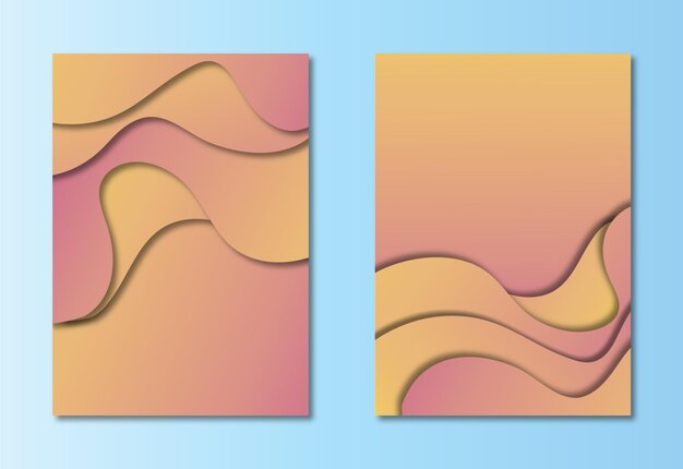 Diseño de corte de papel con fondo degradado.