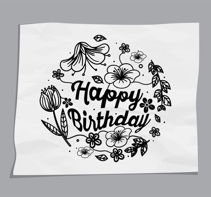 Vector diseño de corte de papel de tipografía de feliz cumpleaños