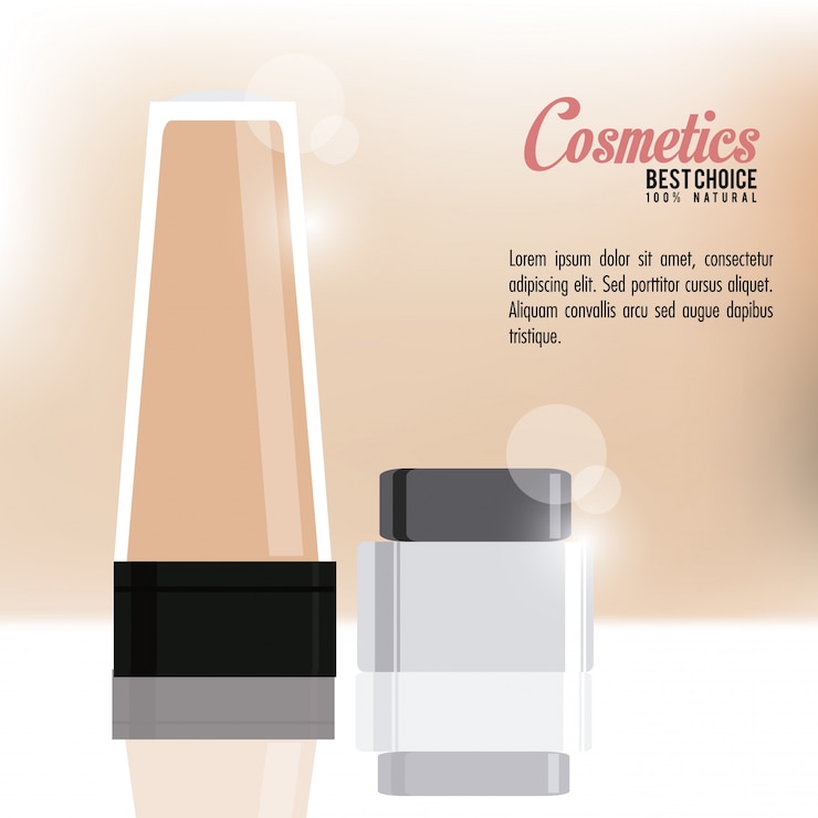 Vector diseño de cosméticos y maquillaje