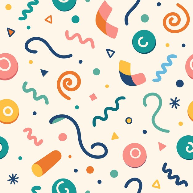 Diseño sin costuras de formas geométricas abstractas y coloridas
