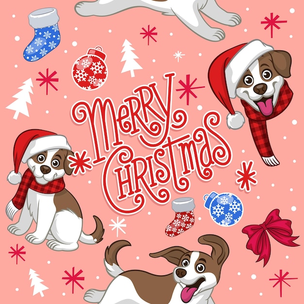 Diseño sin costuras de jack russel dog christmas