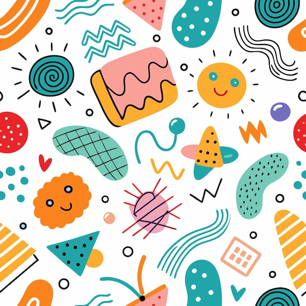 Diseño sin costuras de patrones geométricos abstractos y coloridos