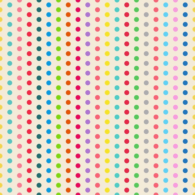 diseño sin costuras de puntos pastel multicolores para el patrón y el fondo