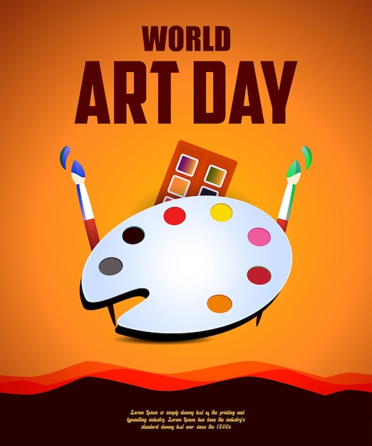 Diseño creativo de banners para la celebración del día mundial del arte vectorial