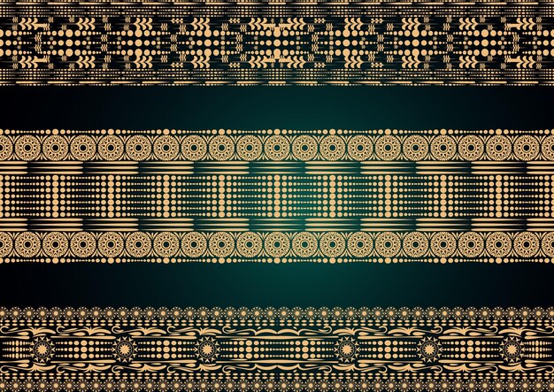 Diseño creativo de bordes ornamentales para la impresión digital textil