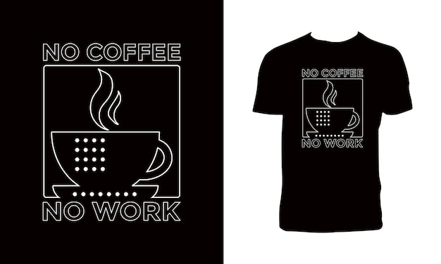 Diseño creativo de camiseta de café