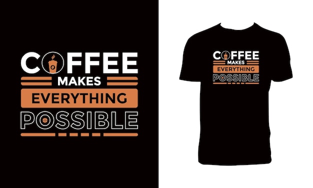 Diseño creativo de camiseta de café