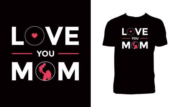 Diseño creativo de camiseta de mamá