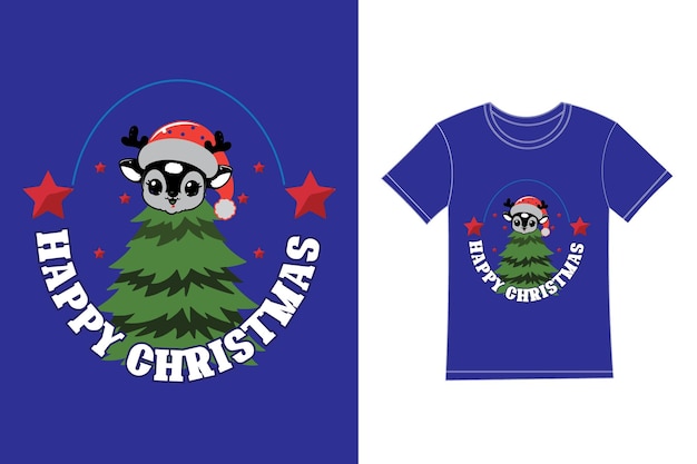 Diseño creativo de camisetas de Feliz Navidad