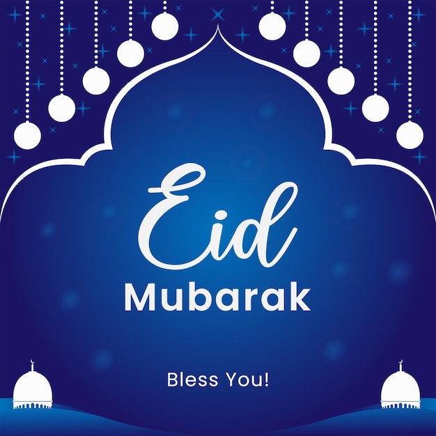 Diseño creativo de carteles de Eid Mubarak y eid ulFitr