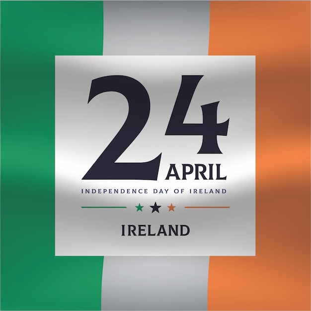 Diseño creativo Diseño del día de la independencia de Irlanda para tarjetas de felicitación, banner, ilustración vectorial.