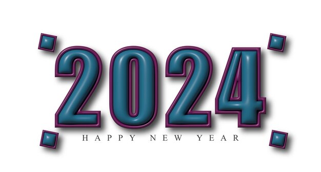 Vector diseño creativo de efectos de texto para el año nuevo de 2024