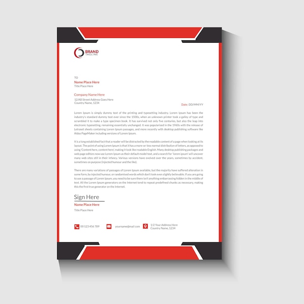 diseño creativo de encabezados comerciales