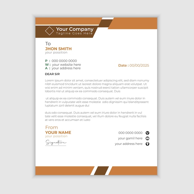 diseño creativo de encabezados de negocios limpios