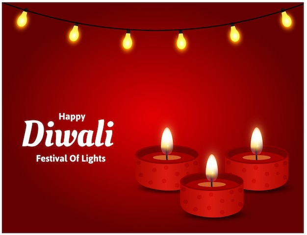 Diseño creativo feliz del vector del festival de diwali