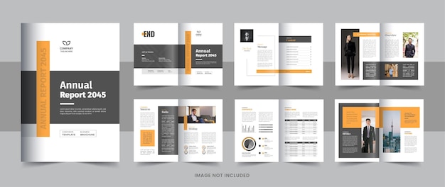 Diseño creativo del folleto del informe anual
